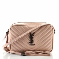 saint laurent lou camera bolsa dark beige