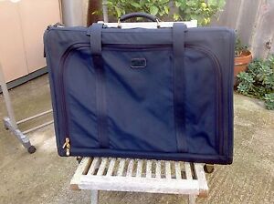 Tumi Blue Rolling Suitcase Luggage Travel Garment Bag Large Alpha
