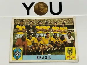1970 PANINI MEXICO 70 WC FIFA - BRAZIL 1970 TEAM - PELE ULTRA RARE CARD - Picture 1 of 2