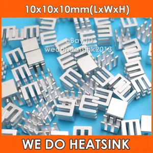 100pcs WE DO HEATSINK Aluminum 10*10*10mm Small Cube Heatsink Radiator Cooler - Picture 1 of 11