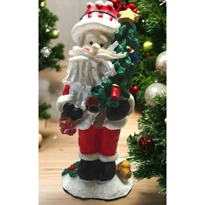 Weihnachtsmann bringt den Weihnachtsbaum nach Hause Figur 5,5" groß Weihnachtsdeko - Bild 1 von 8