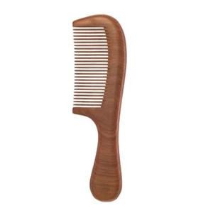 Handmade Hair Care Massage Accessories Head Fine Tooth Comb Peach Wood Wooden - Picture 1 of 7