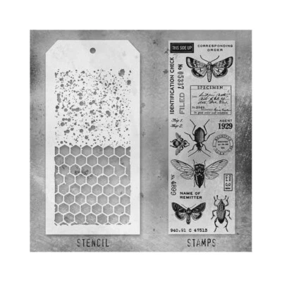 Tim Holtz Mixed-Media Stamps & Stencil - Set #11 - image 1 of 2