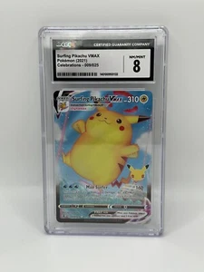 Pokémon TCG Surfing Pikachu VMAX Celebrations 009/025 Holo Ultra Rare CGC 8 - Picture 1 of 1