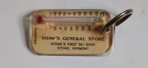 Vintage Micro Thermometer Wind Chill Chart Key Chain Shaw's General Store VT - Picture 1 of 3