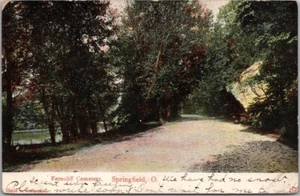 Springfield, Ohio Postkarte "Ferncliff Cemetery" Straßenansicht / 1908 OH Abbrechen - Bild 1 von 2