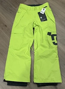 DC Snowboard Ski Pants 5000 MM Waterproof Insulated Youth Medium Lime Green NWT - Picture 1 of 13