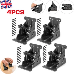4x Folding Table Chair Leg Hinges 90 Degree Self-Locking Bracket Hinge Hardware - Picture 1 of 11