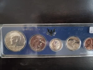 1966 US Special Mint Set SMS 5 Coins with 40% Silver Kennedy Half Dollar and Box - Picture 1 of 3