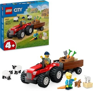 LEGO CITY Trattore agricolo rosso con rimorchio e pecore 60461 - Foto 1 di 5