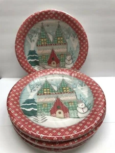 Lot 4 Punch Studio Dinner Plates 43230 Winterland (8 per Set), Discontinued! - Picture 1 of 3