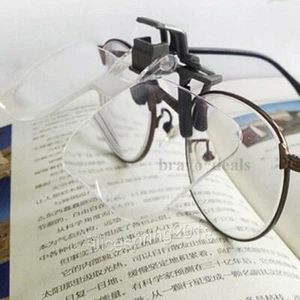 2x 200% Vergrößerungsbrille Lupe Clip Lesehilfe für Eltern Geschenk Weihnachren - Bild 1 von 12