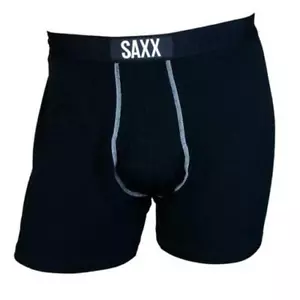 Saxx 175863 Mens Ultra Boxer Brief Fly Casual Underwear Black Size X-Large - Picture 1 of 2
