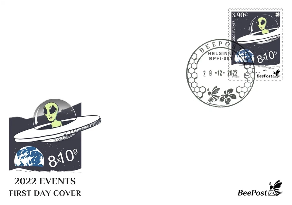 Event 2022 Earth Population 8 Billion FDC Stamps BeePost Finland First Day Cover - Image 1 of 1
