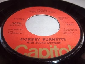DORSEY BURNETTE-SWEET LOVIN' WOMAN/DARLIN' CAPITOL 3678 NM VINYL 45 - Picture 1 of 1