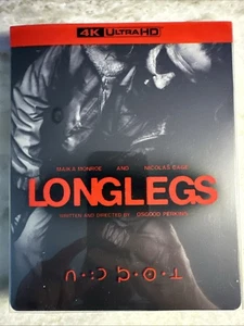 NEW Longlegs 4K UHD 2025 STEELBOOK Osgood Perkins Horror W/ Protective Sleeve - Foto 1 di 5