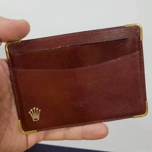 Authentic Vintage Montres Rolex S.A. Geneva Red Leather Card Wallet 101.70.03 - Picture 1 of 13