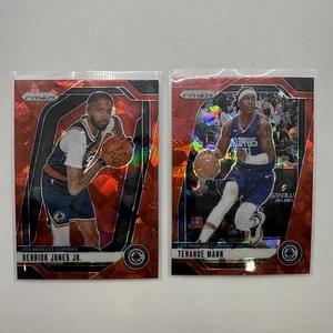 2024-25 Panini Prizm Terance Mann & Derrick Jones Jr Cracked Red Ice Clippers - Bild 1 von 2