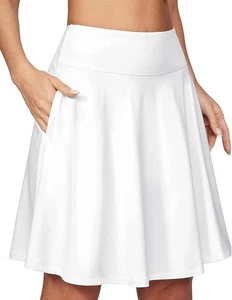 IUGA 20" Knee Length Skorts Skirts for Women with Pockets Tennis Skirt XXL - Picture 1 of 12