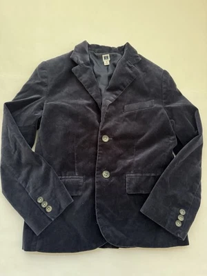 Blazer Janie & Jack Azul Marino Terciopelo Niños 8 Traje Chaqueta Botones Bolsillos Foto 1 de 4