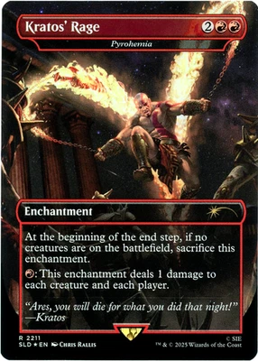 Kratos' Rage - Pyrohemia 2211 RAINBOW FOIL God of War: Greek Secret Lair Drop NM - Image 1 of 2