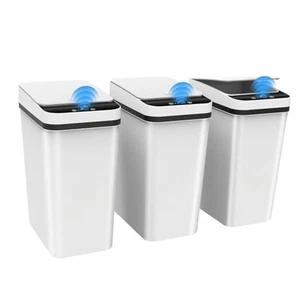 3 Pack Automatic Small Bathroom Trash Can with Lid - 2.5 Gallon Touchless  - Picture 1 of 7
