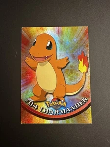 Topps Charmander #4 Rainbow Holo Pokemon 2000 Animation Series 1 Blue Label MP - Picture 1 of 6