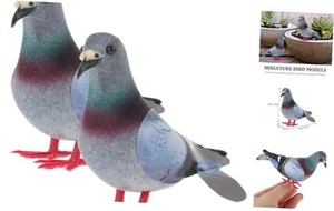 2pcs Simulation Foam Pigeon Model, Fake Pigeon Artificial Animal Model Bird - Picture 1 of 8