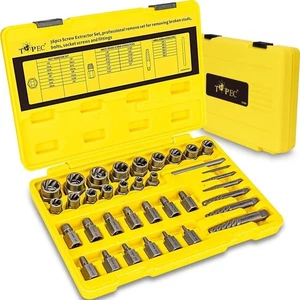 36 Screw Bolt Extractor Kit 3-in-1 Easy Out Set 3/8" Drive Broken Socket Damaged - Picture 1 of 7