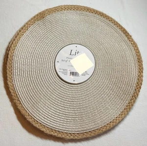 BENSON MILLS LITA PLACEMATS (6) TAN 100%  POLYPROPYLENENWT - Picture 1 of 2