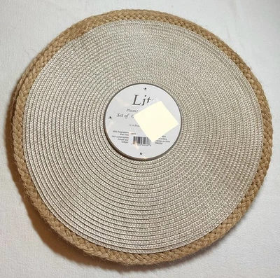 BENSON MILLS LITA PLACEMATS (6) TAN 100%  POLYPROPYLENENWT - Image 1 of 2