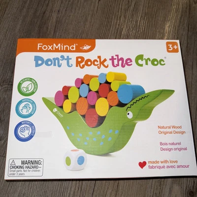 FoxMind Juego de Mesa Don't Rock The Croc Caja Nuevo Madera Natural Niño Edad 3+ Foto 1 de 4