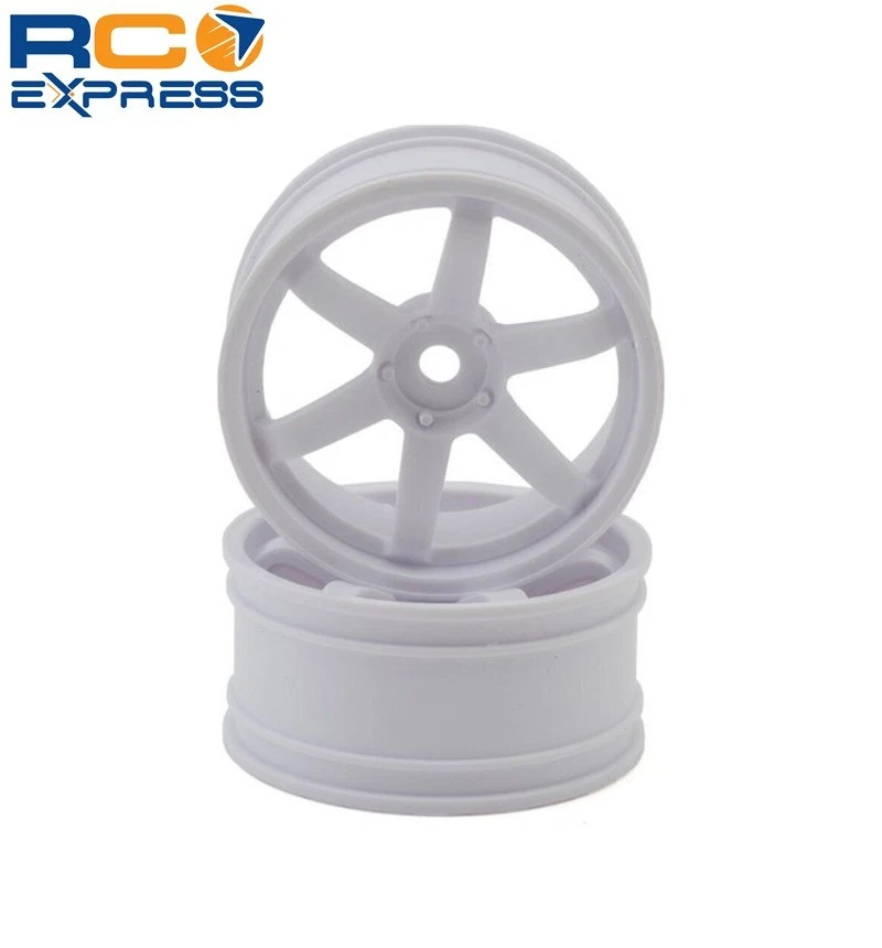 Ruedas de deriva Yokomo de 6 radios (blanco) (2) (7 mm de desplazamiento) YOKTW5313W7 Foto 1 de 1