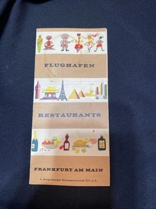 Vintage Flughafen Restaurant Menu Frankfurt AM Main Airport Germany 1960’s ? - Picture 1 of 9