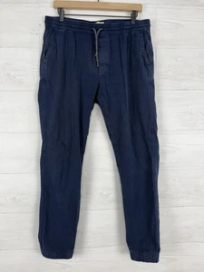 Taylor Stitch Apres Pant Men’s Medium Blue Waffle Knit Joggers Cotton Indigo - Picture 1 of 11
