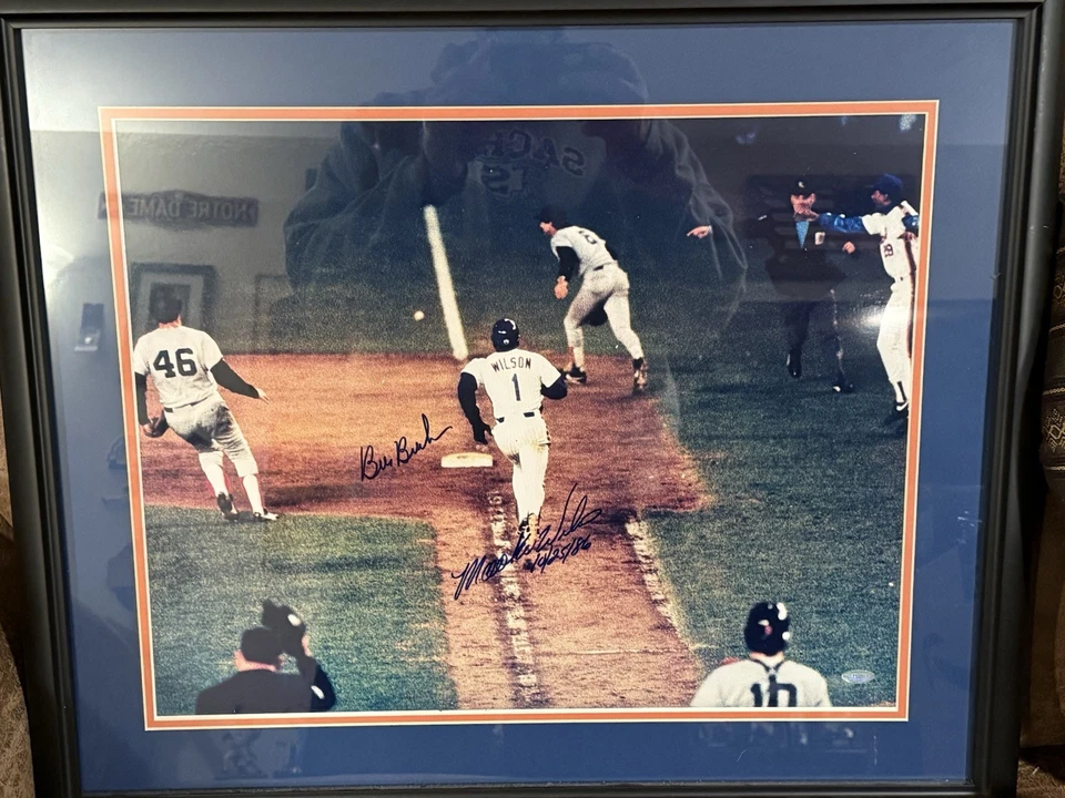Фотография Муки Уилсона/Билла Бакнера с автографом 6 1986 World Series 16x20 - Изображение 1 из 2