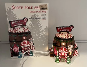 DEPT 56 Pop’s Peppermint Barrel North Pole Series Santa’s Sweet Shop Christmas - Bild 1 von 21
