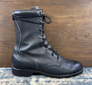 Stivali da salto vintage Ro-Search neri tutta pelle combattimento esercito militare taglia 8W larghi 1997 - Foto 1 di 15