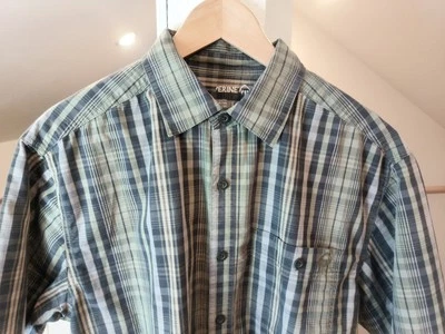 Wolverine Shirt Men's Lg Short Sleeve Button Up Pocket Green Plaid - Image 1 of 4