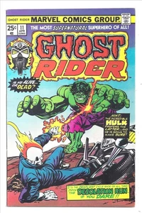 GHOST RIDER #11 F- (5.5) INCREÍBLE CUBIERTA HULK GIL KANE 1975 - Imagen 1 de 3