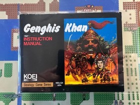 NES Nintendo Genghis Khan Manual Instruction Booklet Only GENUINE AUTHENTIC