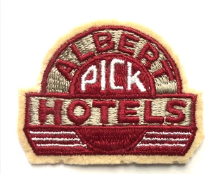 VTG Albert Pick Hotel Motel patch 2.75" older felt - Picture 1 of 2