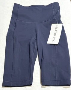 Athleta Ultimate Stash Pocket 9" Short Navy Biker Shorts Long Navy Sz XXS NEW - Picture 1 of 7