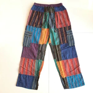 PATCHWORK HIPPIE CARGOHOSE Yoga Beach Festival LOCKERE HOSE HOSE UNISEX - Bild 1 von 8