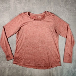 Eddie Bauer Shirt Womens Large Orange Run Gym Athleisure Hike Layer Gorpcore - Picture 1 of 8