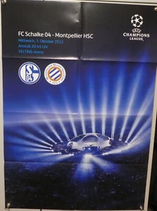 Schalke vs Montpellier HSC Poster Plakat Spielankündigung Fußball 03.10.2012 FP8 - Bild 1 von 1