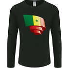 Curled Senegal Flag Senegalese Day Football Mens Long Sleeve T-Shirt