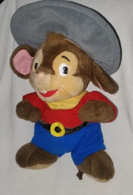 "Ratón de peluche de 14"" Universal Studios Fievel Goes West An American Tail 1989 vintage" Foto 1 de 2
