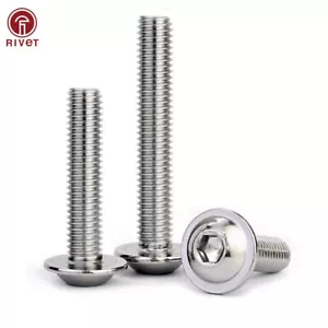 M3-M8 A2 ACERO INOXIDABLE ENCHUFE HEXAGONAL BRIDA BOTÓN CABEZAL ALLEN TORNILLOS Nuevo - Imagen 1 de 8