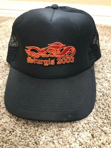 Vintage 2003 Sturgis verstellbare Snapback Mütze Mesh Trucker Cap schwarz - Bild 1 von 5